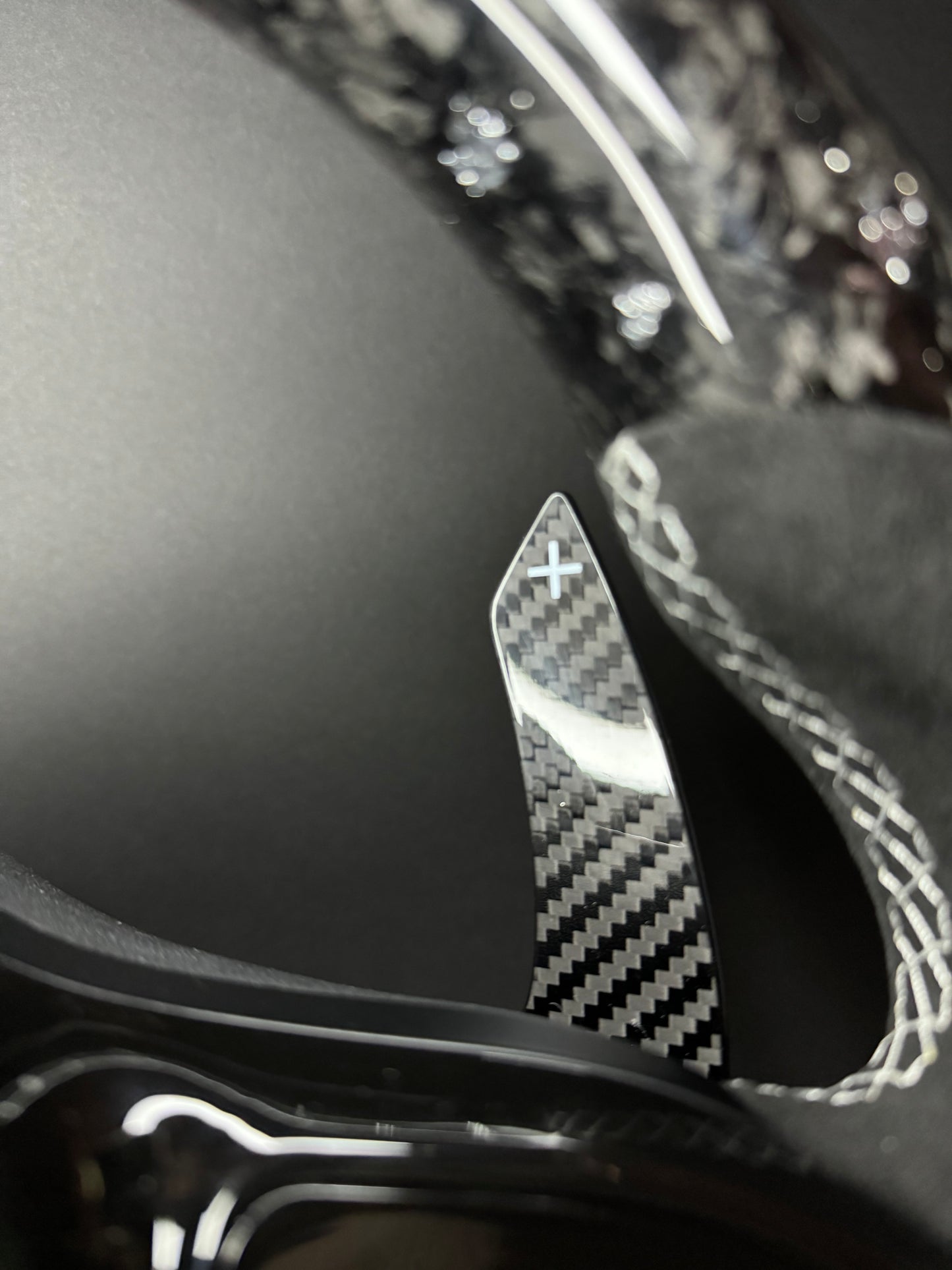 Mercedes AMG Sport Steering Wheel Forged Carbon Color Splitter