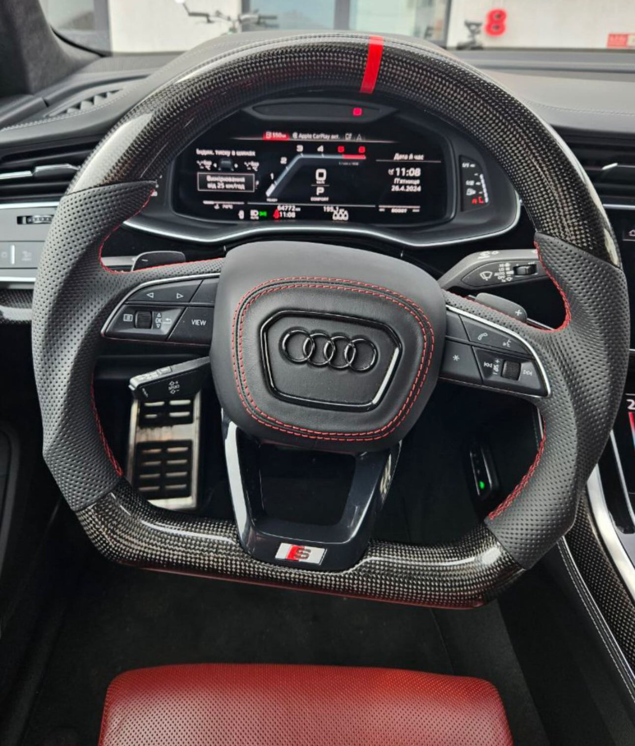 Volant sport Audi en carbone