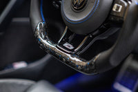 Volant sport VW Golf 7/7.5 Carbone Forgé Éclats de Couleur (LED)