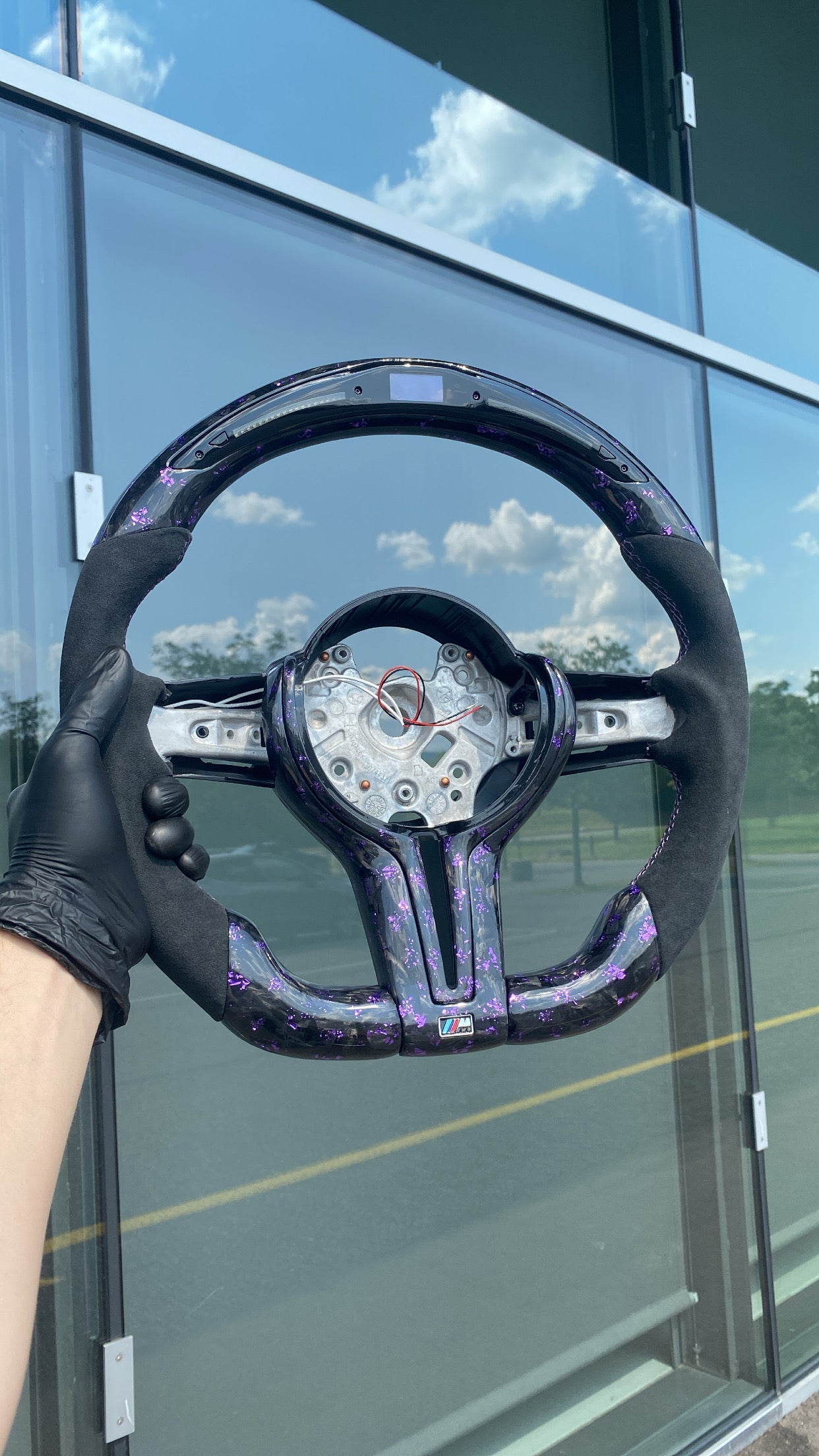 BMW Sport Steering Wheel Forged Carbon Color Flakes (LED) F-Series