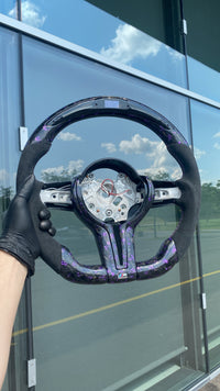 BMW Sport Steering Wheel Forged Carbon Color Flakes (LED) F-Series