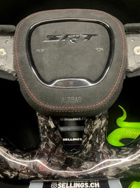 Volant sport Dodge en carbone forgé avec paillettes colorées