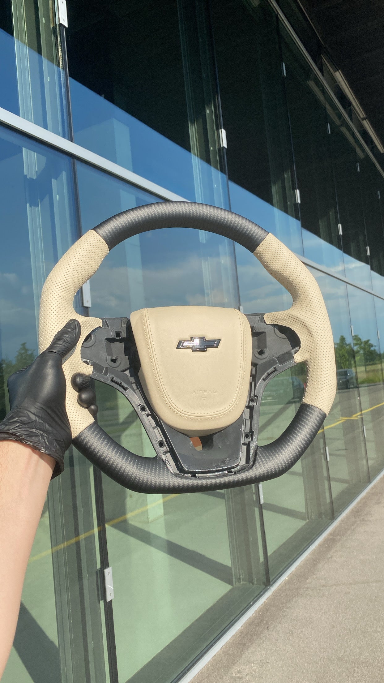 Chevrolet Sport Steering Wheel Carbon Matt
