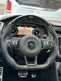 VW Golf 7/7.5 Sports Steering Wheel Forged Carbon Color Splitter (LED)