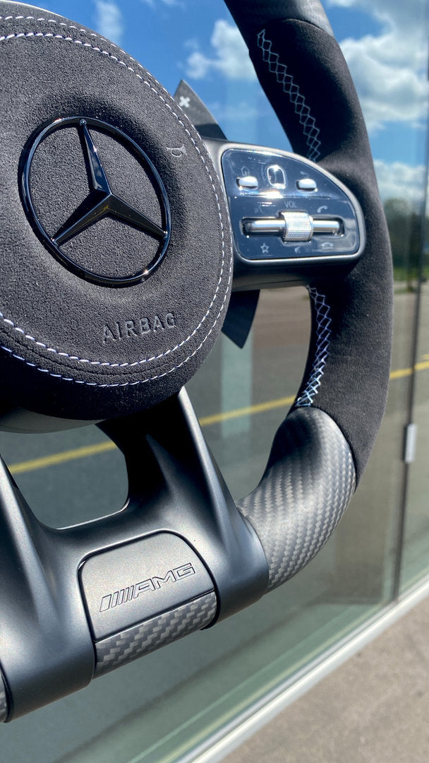 Mercedes AMG Sport Steering Wheel Carbon Matt (LED)