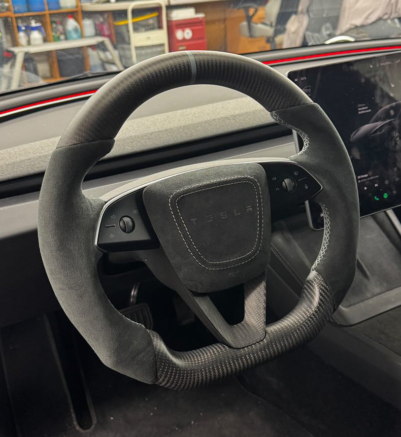 Volant Sport Tesla Carbone Mat