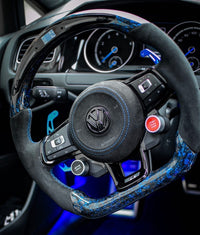 VW Golf 7/7.5 Volant sport Forged Carbon éclats de couleur (LED)