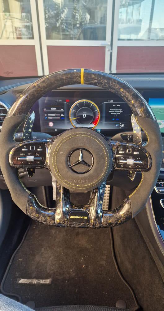 Mercedes AMG Sportlenkrad Forged Carbon Farbsplitter (Upgrade auf Facelift)