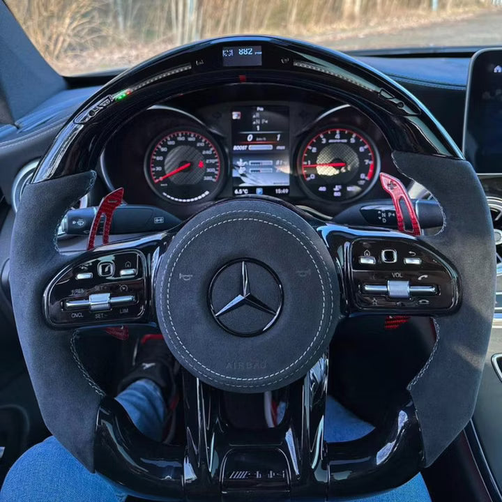 Mercedes AMG Sport Steering Wheel Black LED (Upgrade to Facelift)