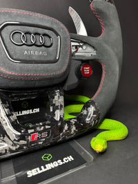 Volant sport Audi en carbone forgé (LED)