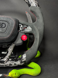 Volant sport Audi en carbone forgé (LED)