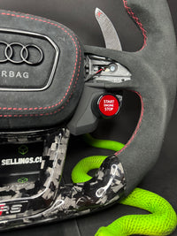 Volant sport Audi en carbone forgé (LED)