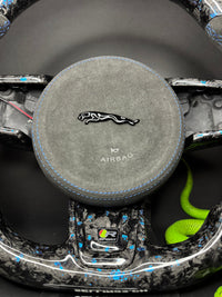Volant Sport Jaguar Carbone forgé Éclats de couleur (LED)
