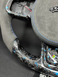 Volant Sport Jaguar Carbone forgé Éclats de couleur (LED)