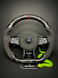 VW Golf 7/7.5 Sportlenkrad Forged Carbon Farbsplitter