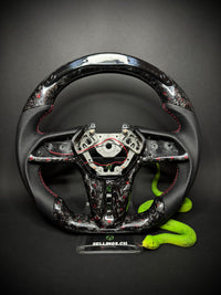 Volant Sport Nissan GTR Forged Carbon Séparateur de couleurs (LED)