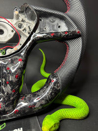 Volant Sport Nissan GTR Forged Carbon Séparateur de couleurs (LED)