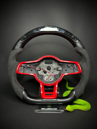 compare product VW Golf 7/7.5 Sportlenkrad Carbon (LED) RED Edition