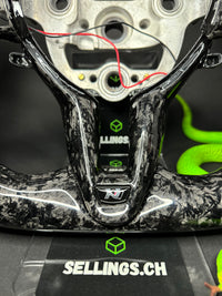 Volant sport Hyundai carbone forgé (LED)