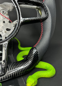 Volant sport en carbone Porsche (LED)