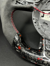 Volant Sport Audi Carbone forgé Éclats de couleur (LED)