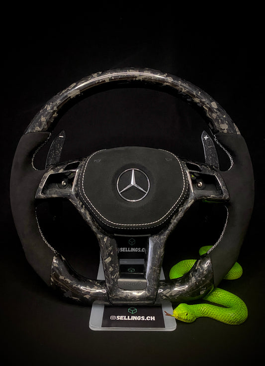 Mercedes AMG Sport Steering Wheel Forged Carbon (LED)