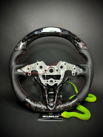 compare product Volant sport Hyundai carbone forgé éclats de couleur (LED)