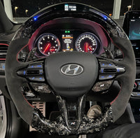 Volant sport Hyundai carbone forgé (LED)