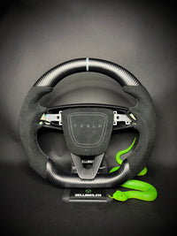 Volant Sport Tesla Carbone Mat
