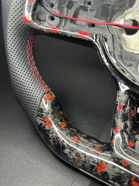 VW Golf 7/7.5 Sports Steering Wheel Forged Carbon Color Splitter (LED)