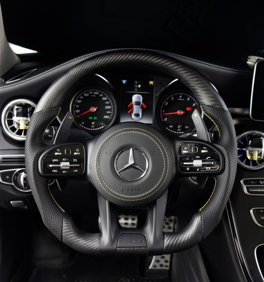 Mercedes AMG Sport Steering Wheel Carbon Matt