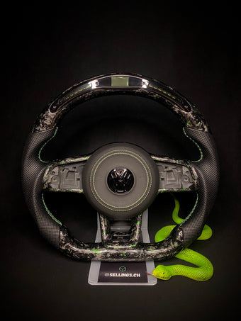 compare product VW Golf 7/7.5 Sports Steering Wheel Forged Carbon Color Splitter (LED)