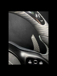 Volant sport Mercedes AMG Carbone Mat LED (Mise à niveau Facelift)