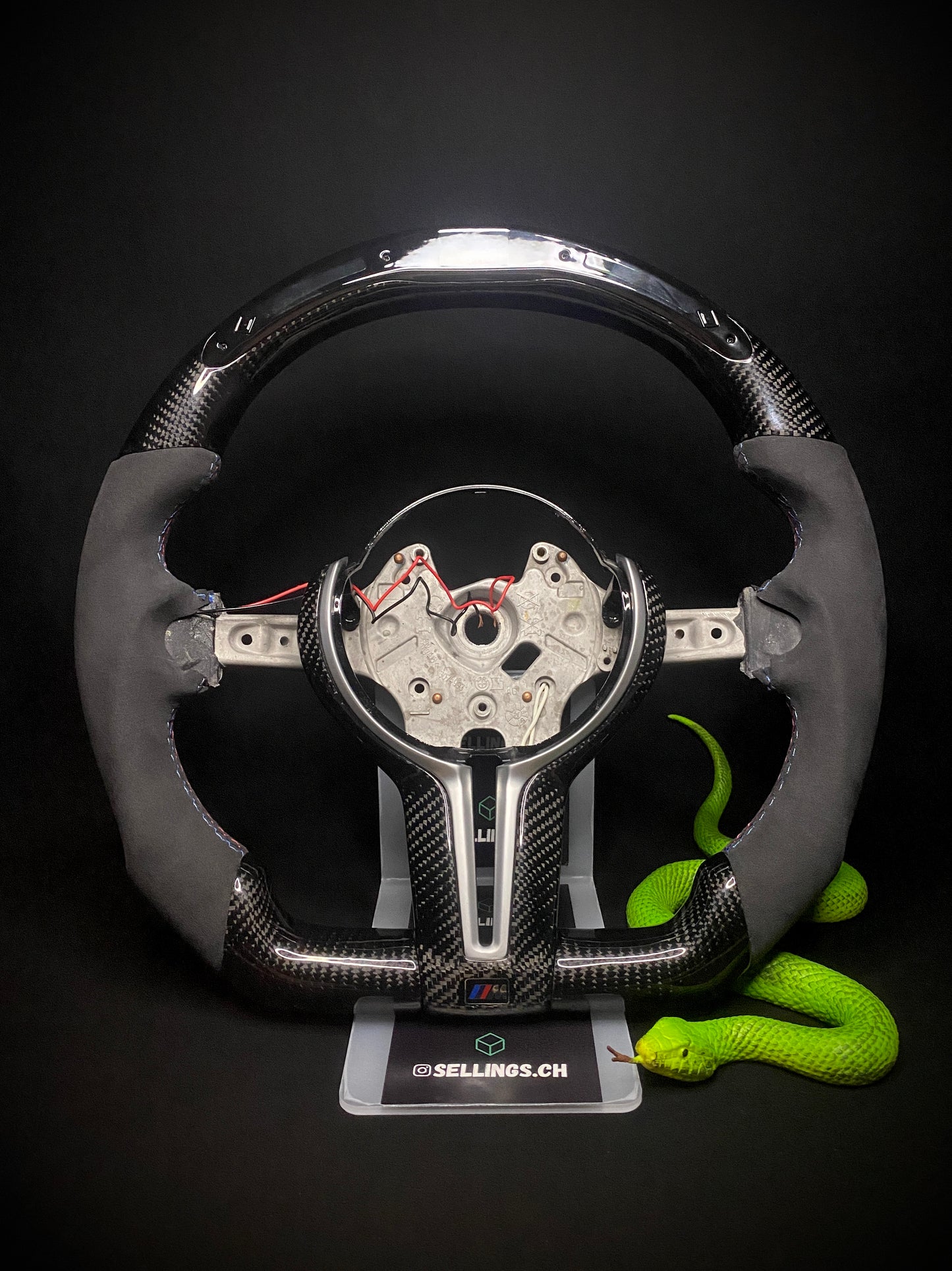 Volant sport BMW Carbone LED Série F