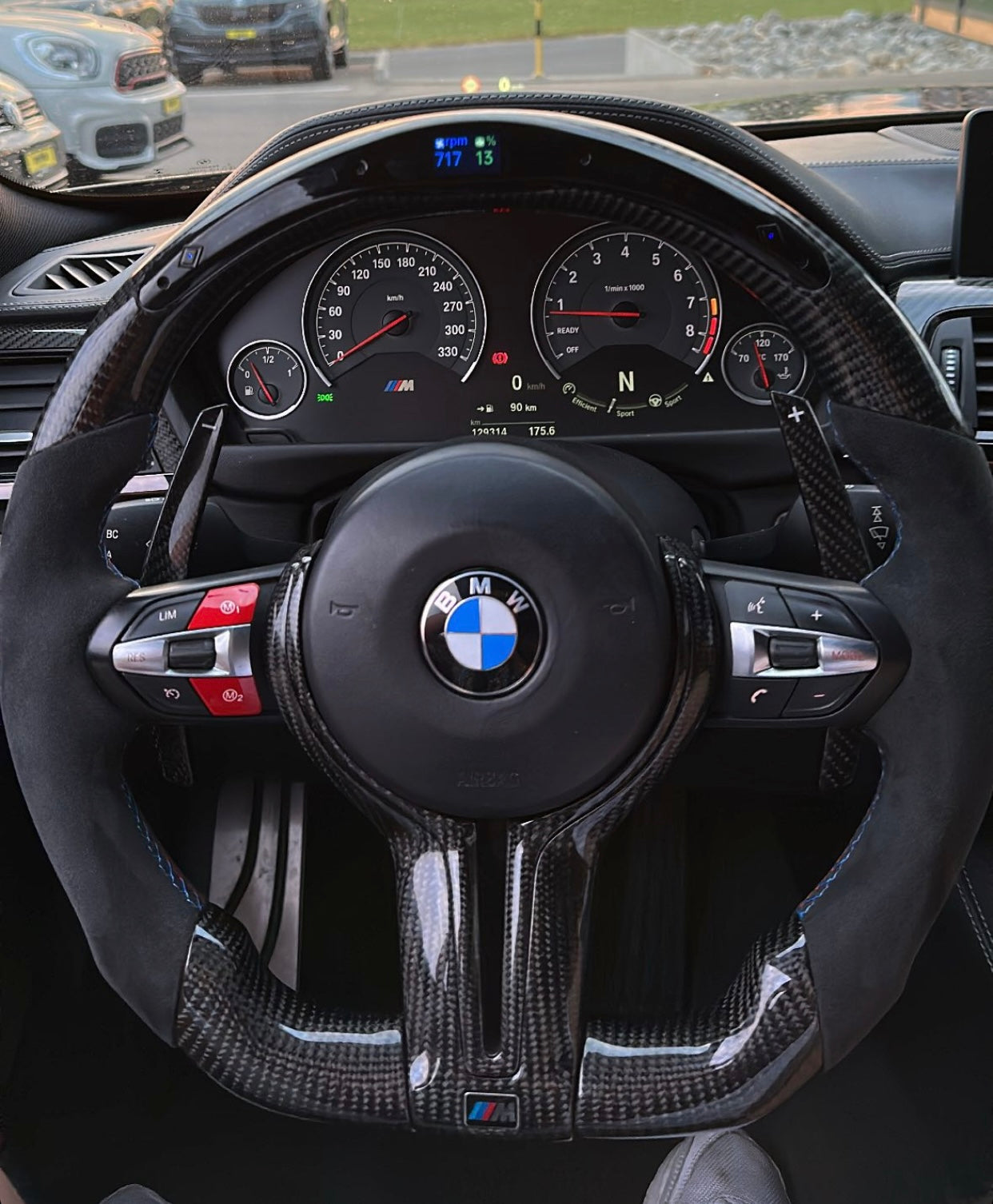 Volant Sport BMW Carbone (LED) Série F