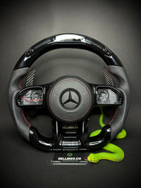 Mercedes AMG Sport Steering Wheel Black LED (Upgrade to Facelift)