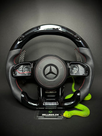 compare product Mercedes AMG Sport Steering Wheel Black LED (Upgrade to Facelift)