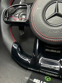 Mercedes AMG Sport Steering Wheel Black LED (Upgrade to Facelift)