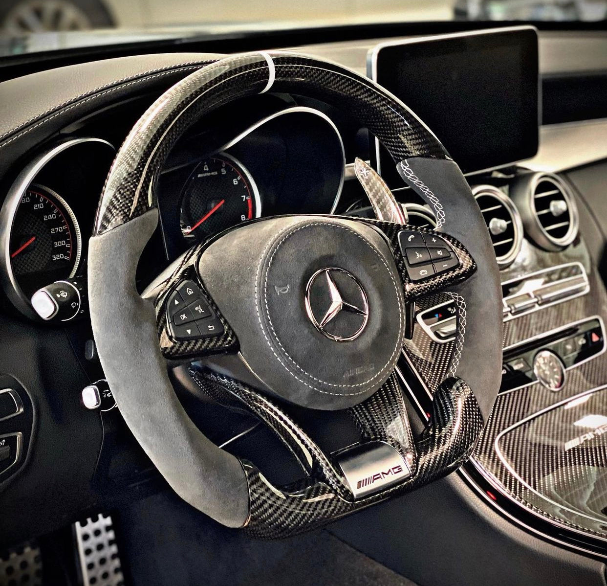 Mercedes AMG Sport Steering Wheel Carbon