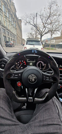 Volant sport Alfa Romeo en carbone (LED)