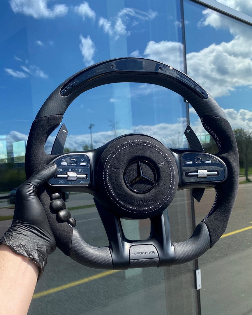 Mercedes AMG Sport Steering Wheel Carbon Matt (LED)