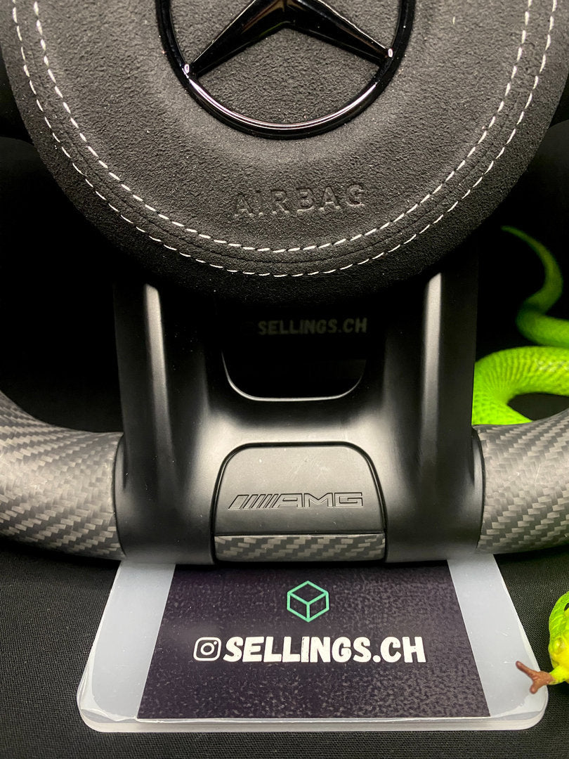 Mercedes AMG Sport Steering Wheel Carbon Matt (LED)